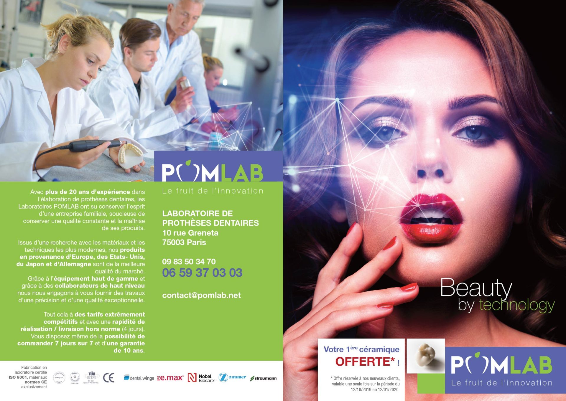 dépliant labo dentaire