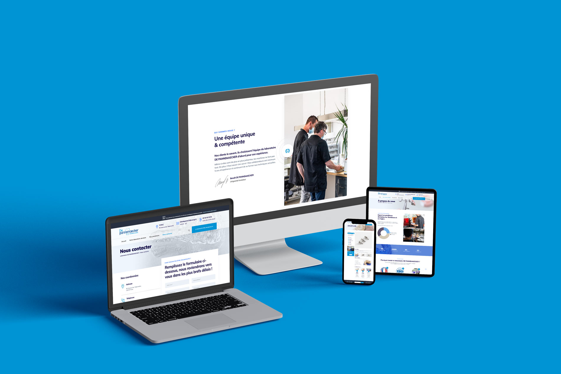 creation-site-web-labo-dentaire Création site web labo dentaire : Laboratoire DE PANNEMAECKER