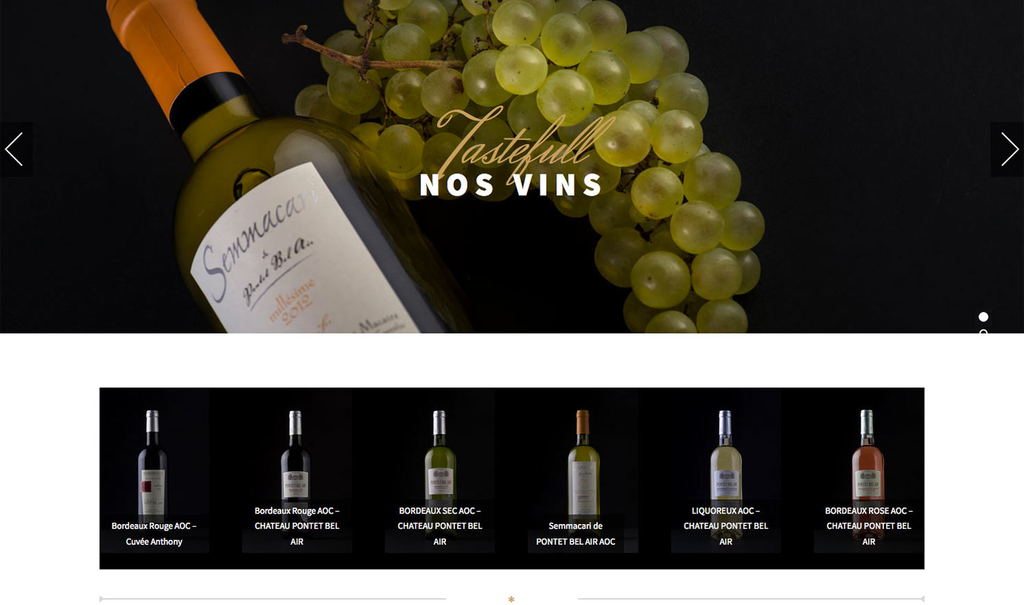 site-internet-vin-focus-produits site internet propriété viticole