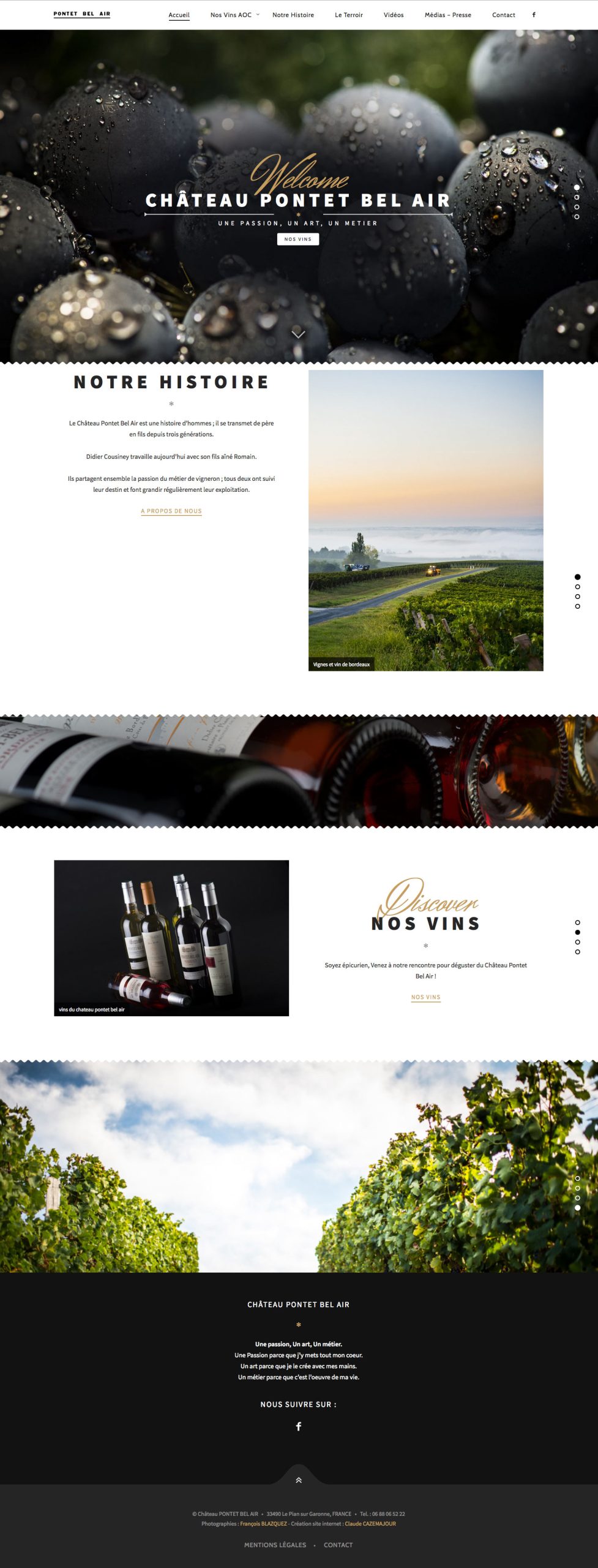 site internet propriété viticole