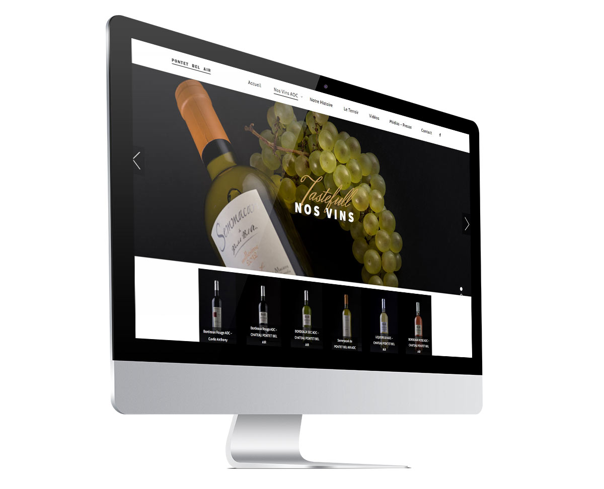 site-web-chateau-bordelais site internet propriété viticole