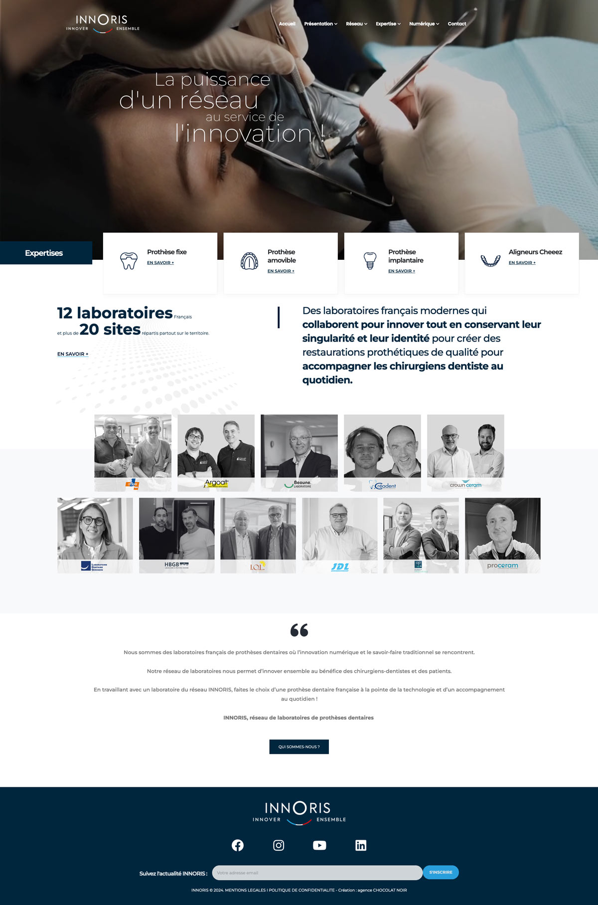home-dentistes-creation-site-internet-wordpress-innoris site labo dentaire