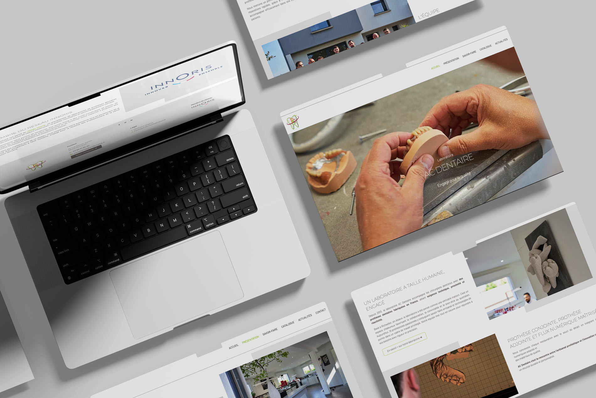 Création site web laboratoire dentaire AC DENTAIRE