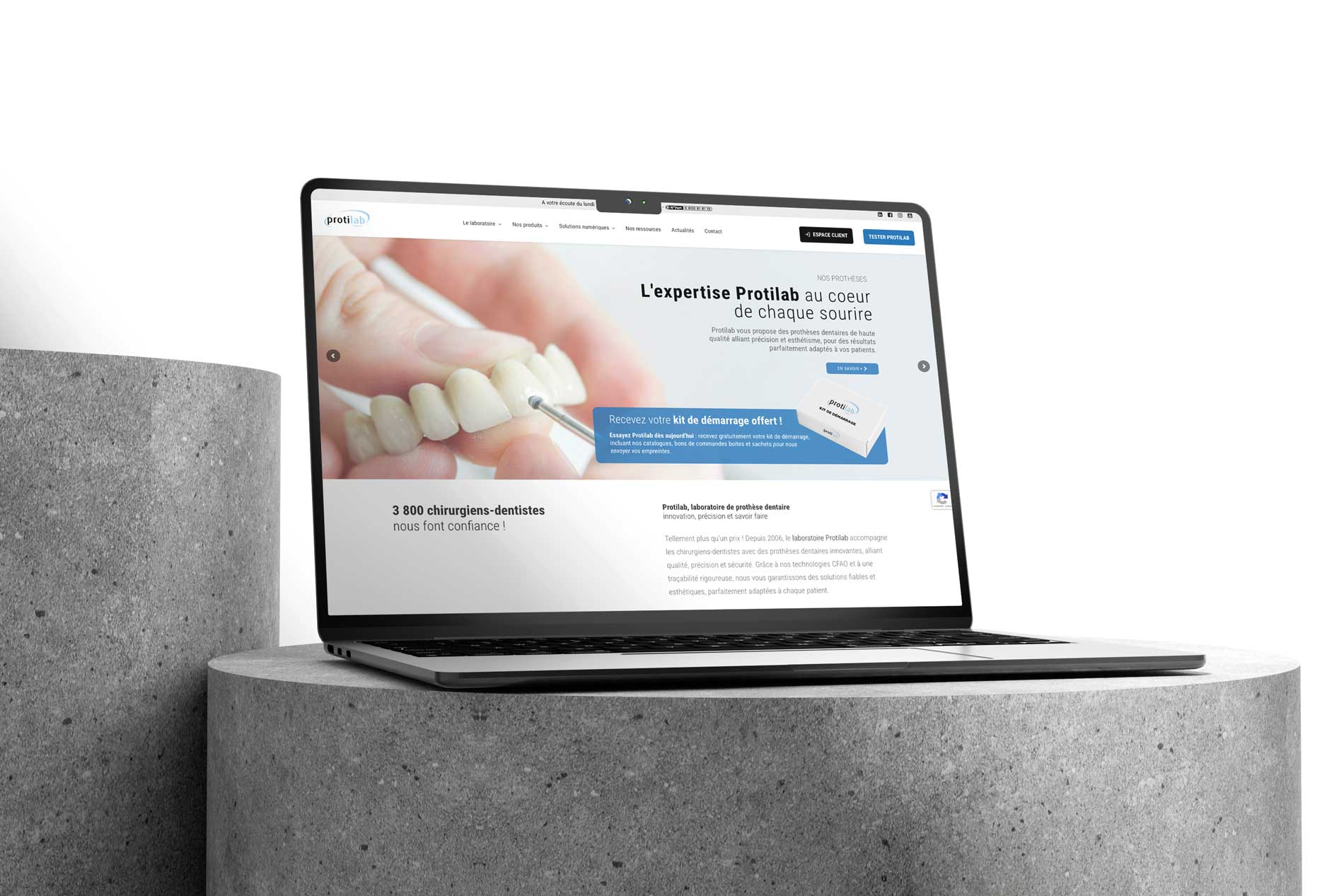 Laboratoire dentaire PROTILAB : création de site internet