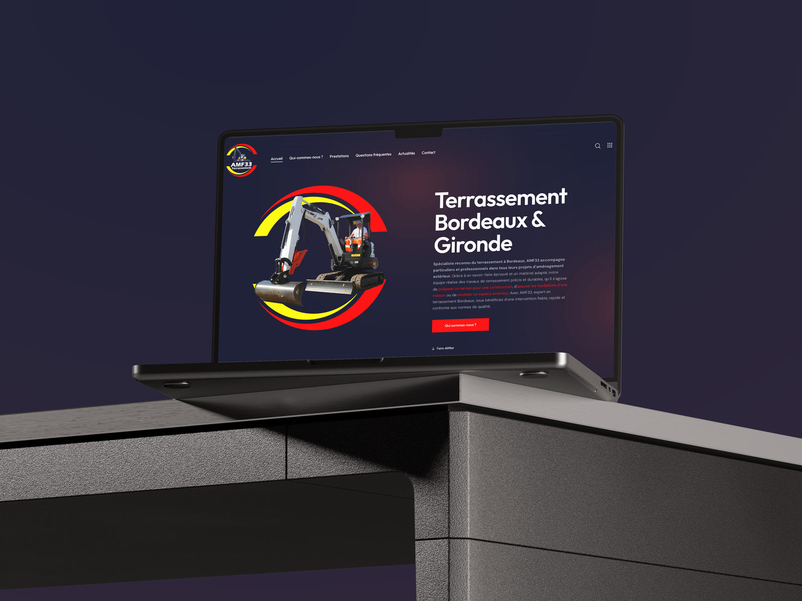 Création de site web BTP : AMF33 Terrassement