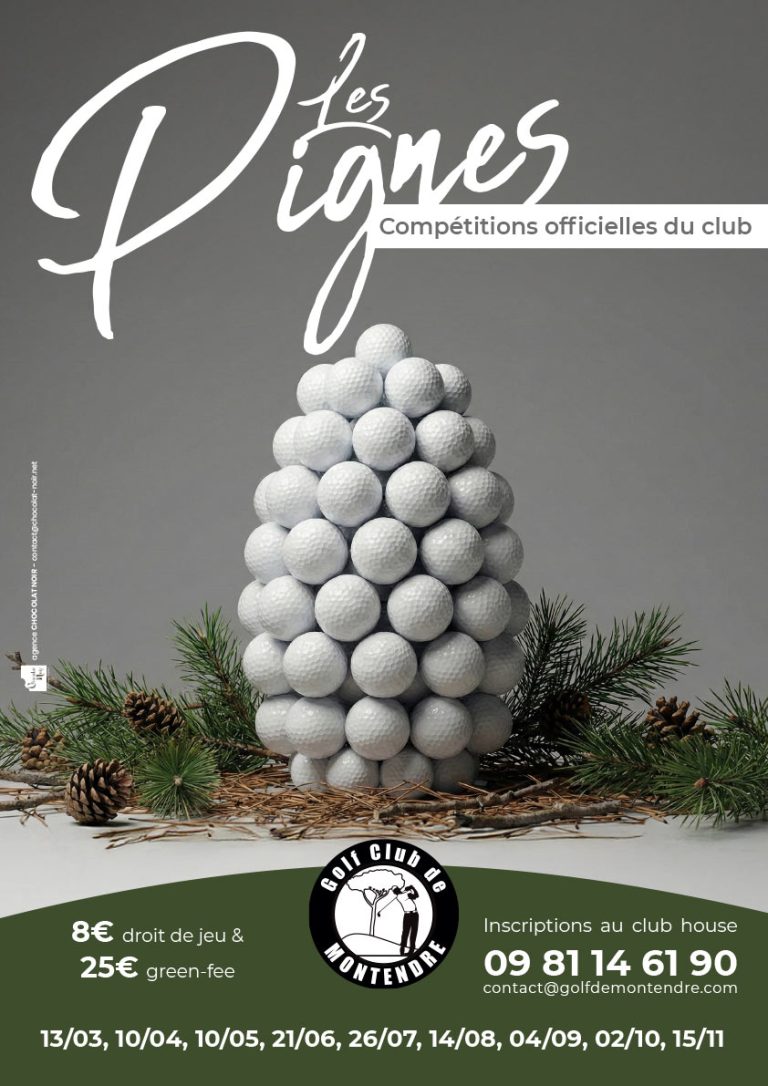affiche compétition golf : Les Pignes 2026 au golf de Montendre